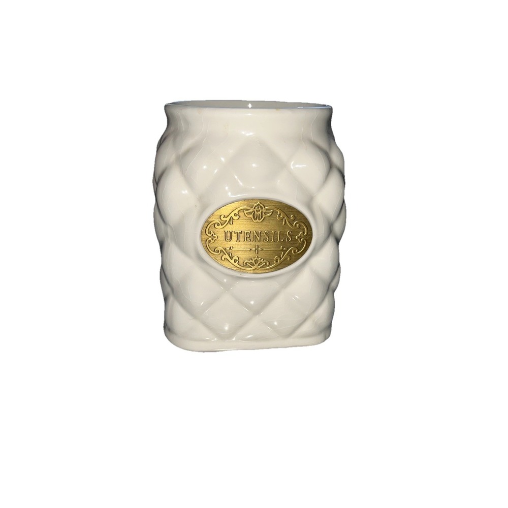 THL Farmhouse White Ceramic "Utensils"  Holder
